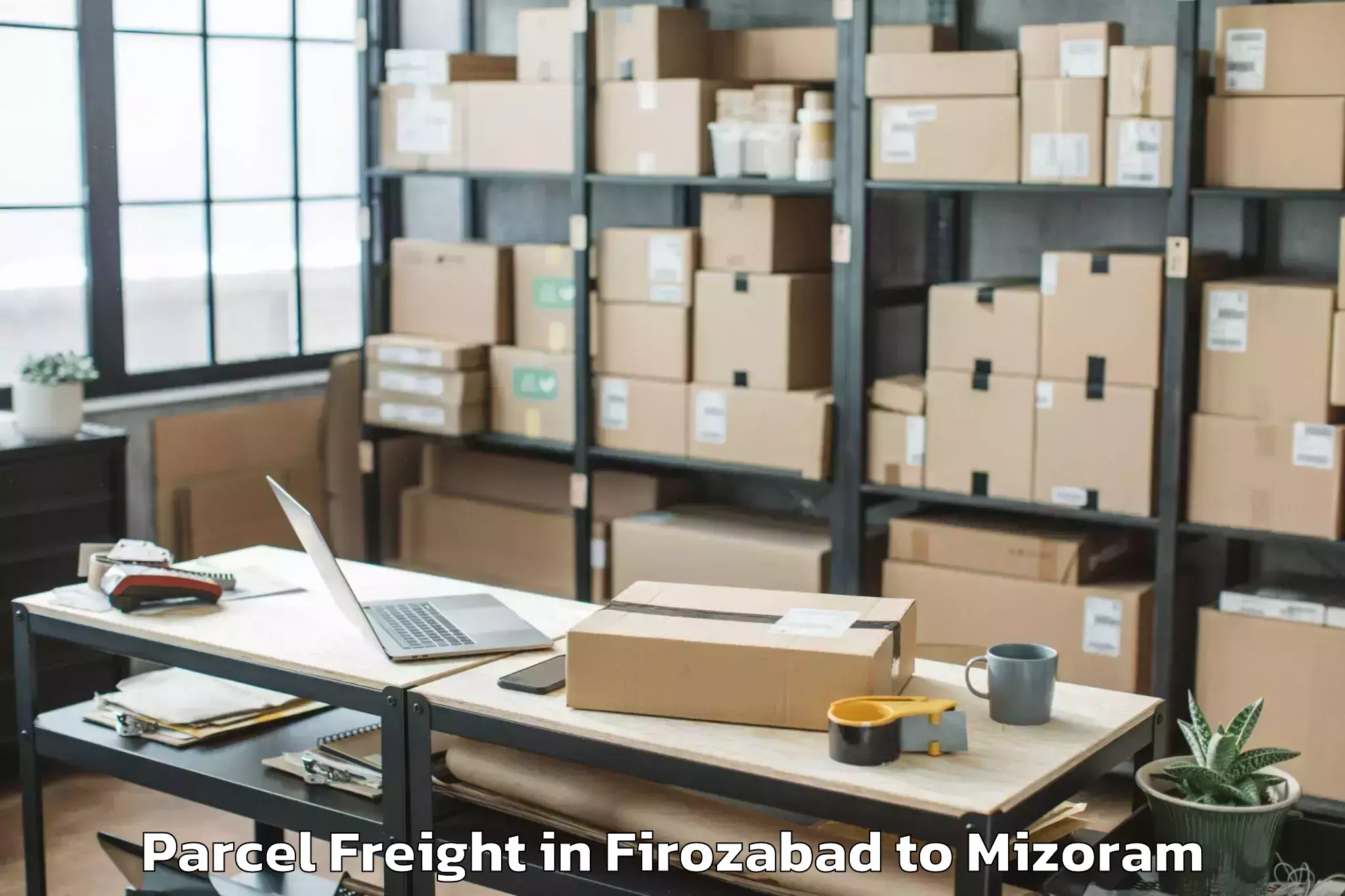 Trusted Firozabad to Khawzawl Parcel Freight